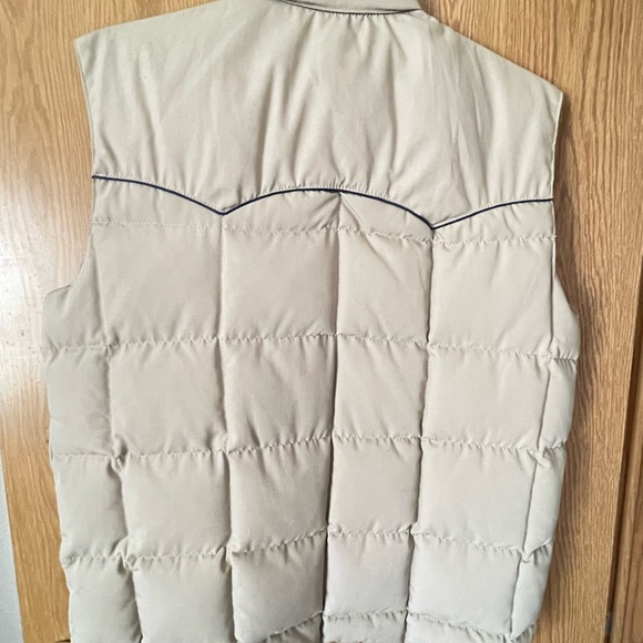 Vtg. Alaska Down And Leather Vest Sz-M Puffer Goodedown Zipper/Snap Buttons - Picture 2 of 16